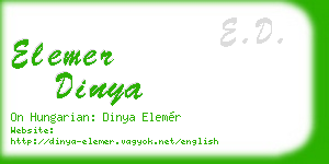 elemer dinya business card